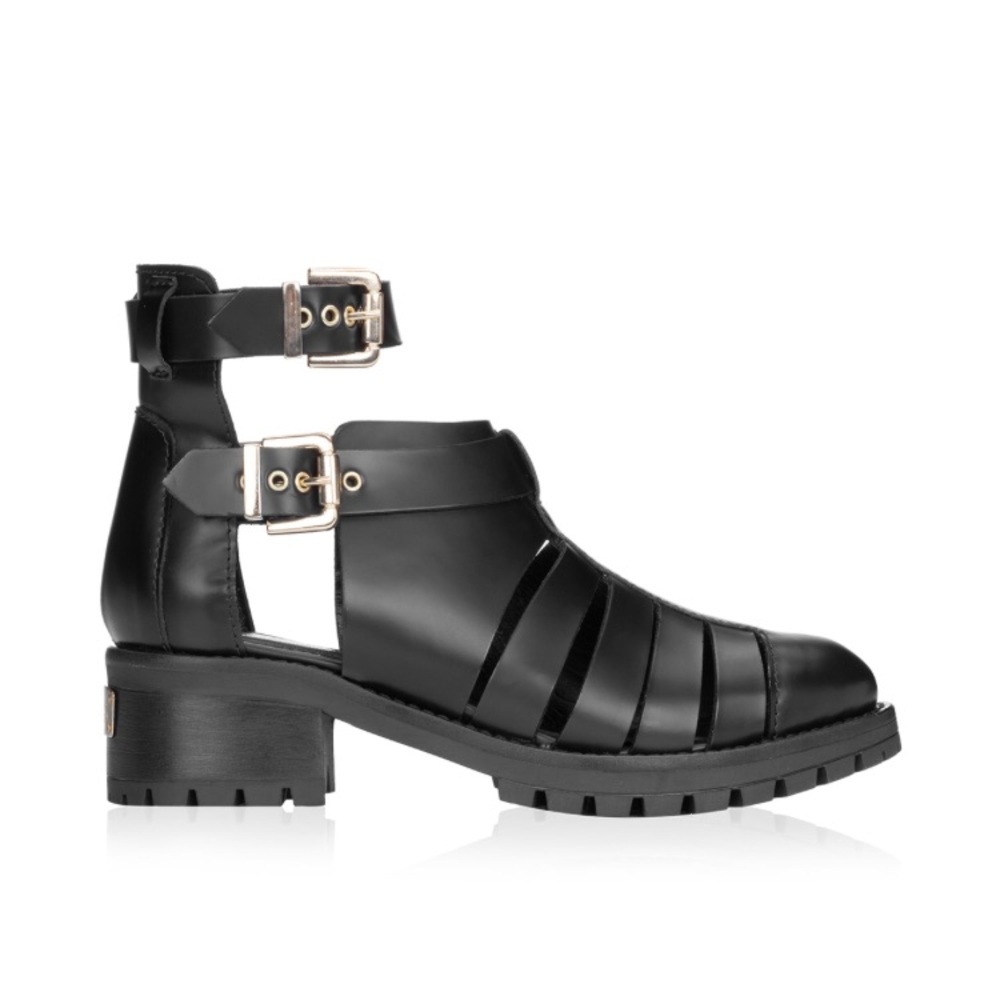 Chiara Ferragni ‘Kim’ Boots Sandals, Black Leather